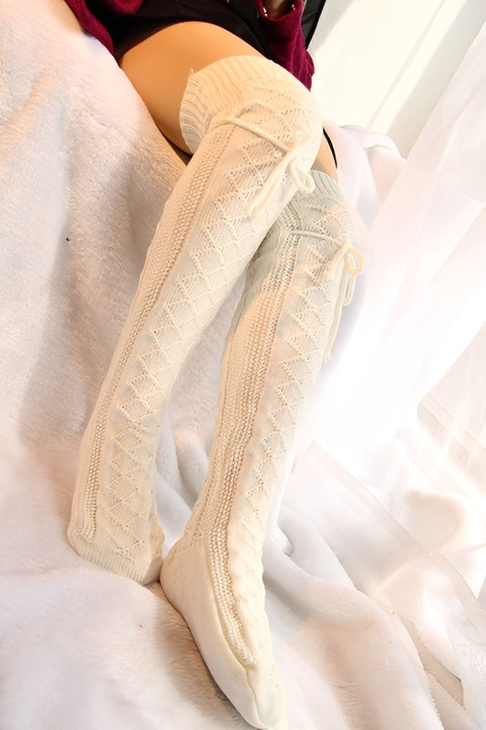 Rozanne - Șosete elegante, călduroase, peste genunchi pentru femei