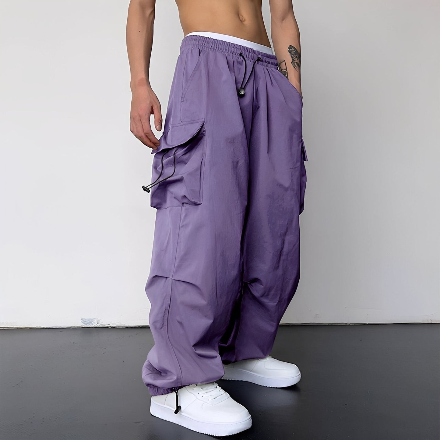 Kaleb - Pantaloni Cargo De Tip Baggy Eleganți pentru Domni