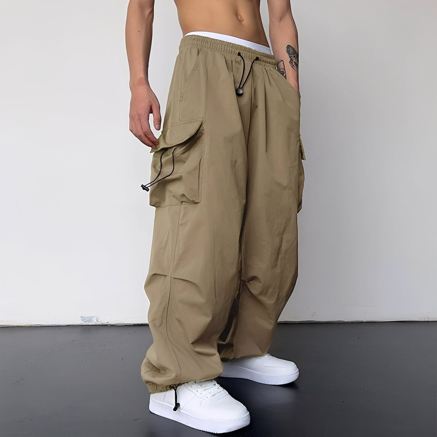 Kaleb - Pantaloni Cargo De Tip Baggy Eleganți pentru Domni