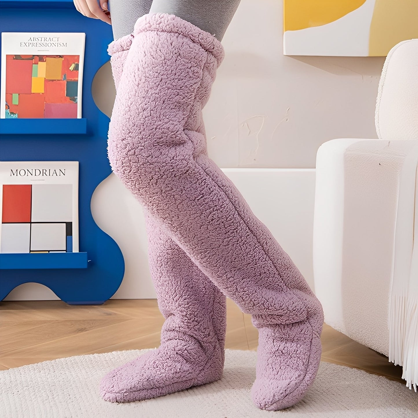 Camellia - Șosete călduroase de iarnă, lungi până la genunchi, pentru femei