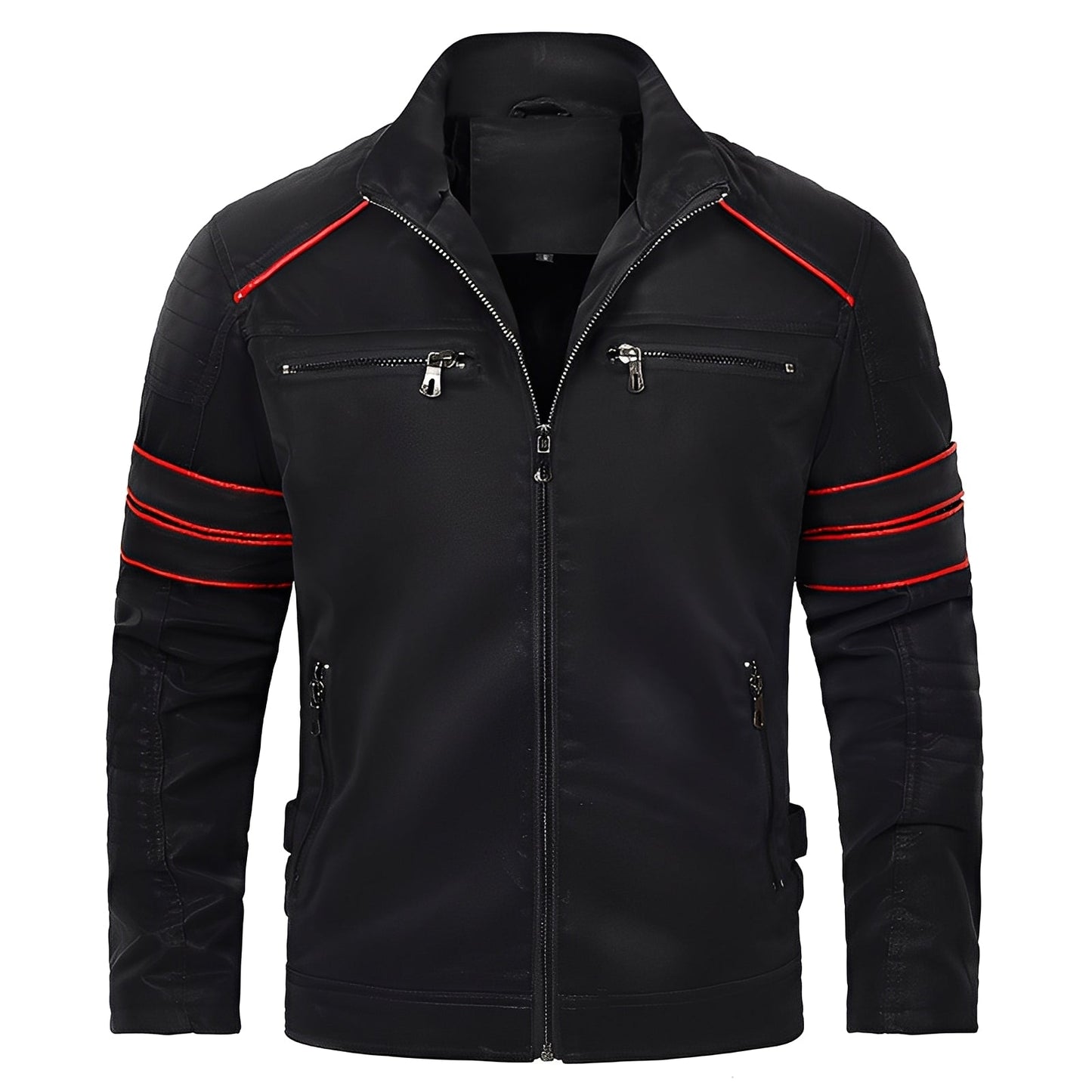 Jerold - Geacă de piele elegantă pentru motocicliști, pentru bărbați