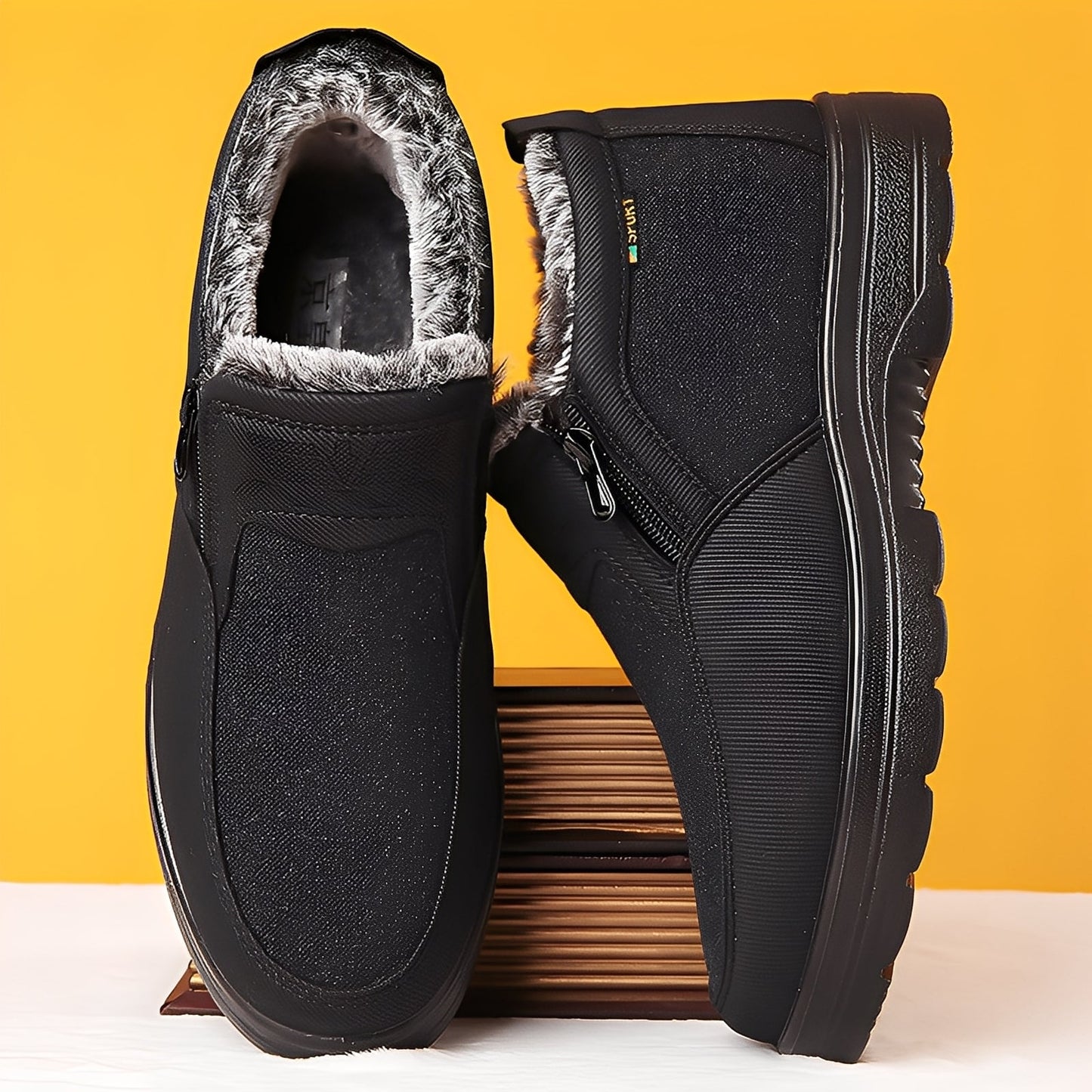 Konnor - Ghete de iarnă elegante pentru bărbați cu căptușeală fleece