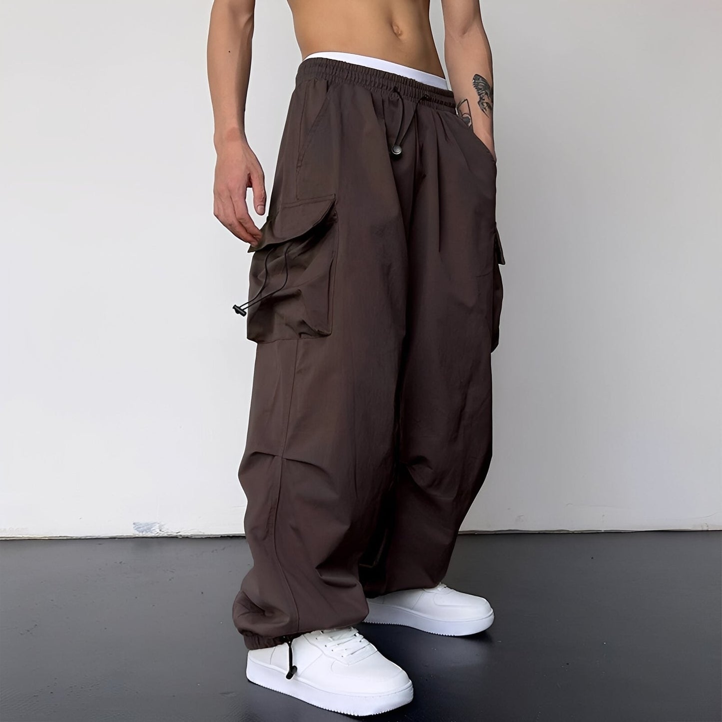 Kaleb - Pantaloni Cargo De Tip Baggy Eleganți pentru Domni