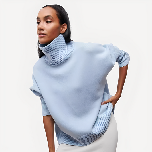 Margery - Pulover pentru femei cu guler înalt și plus de confort