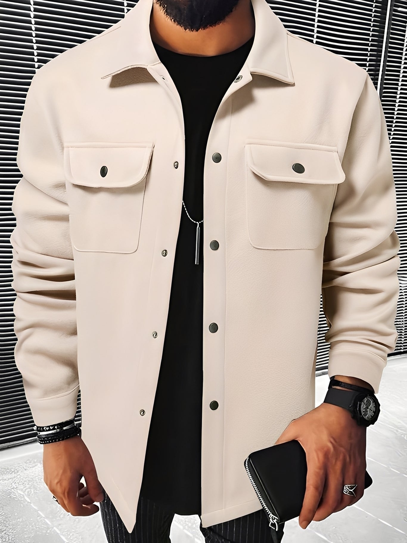 Clinton - Sacou modern pentru bărbați cu revere și buzunare