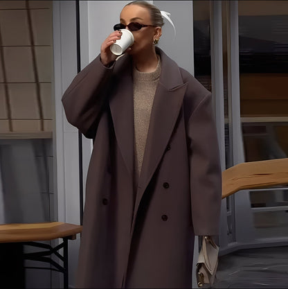 Veronica - Palton elegant și comod pentru femei, de lungime mare