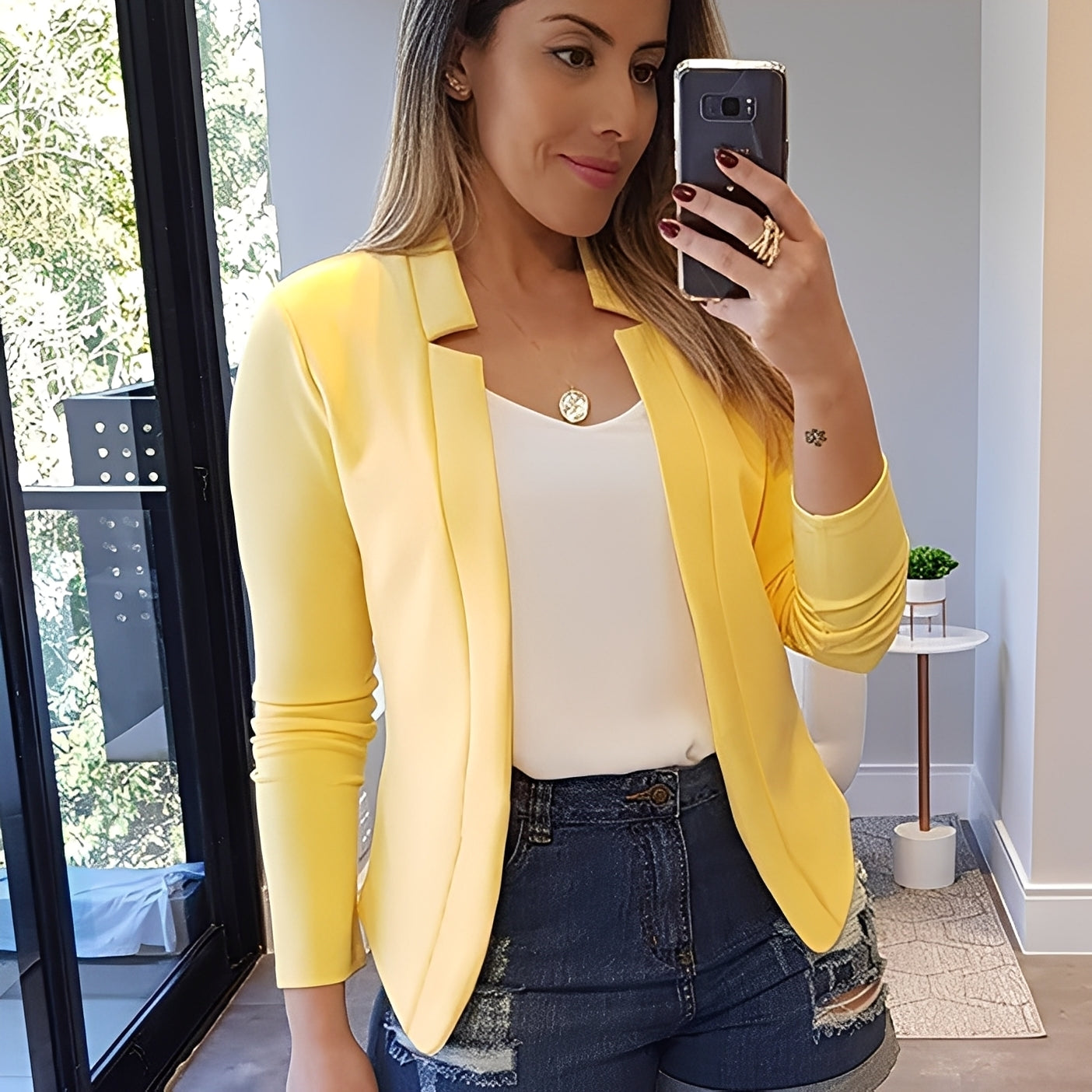 Marsha - Palton sofisticat cu guler cu rever pentru femei