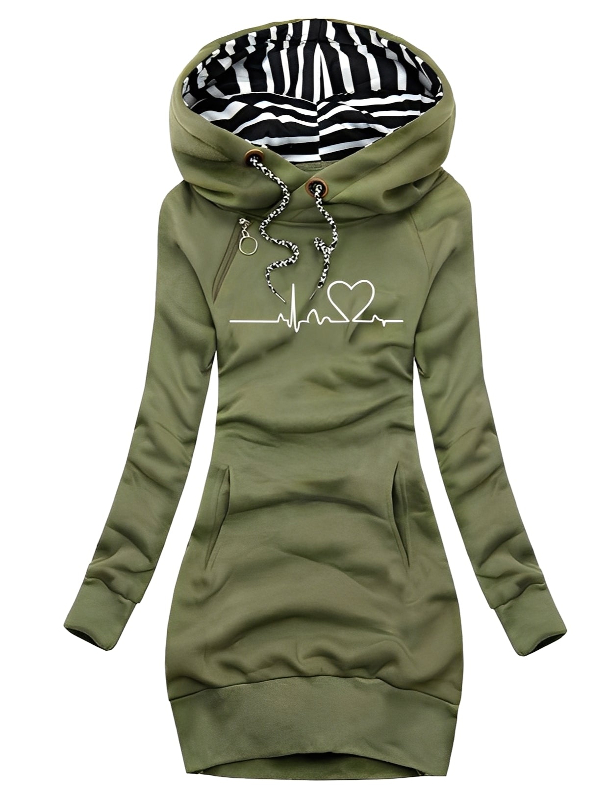 Jaidyn - Rochie tricou de damă cu glugă, elegantă