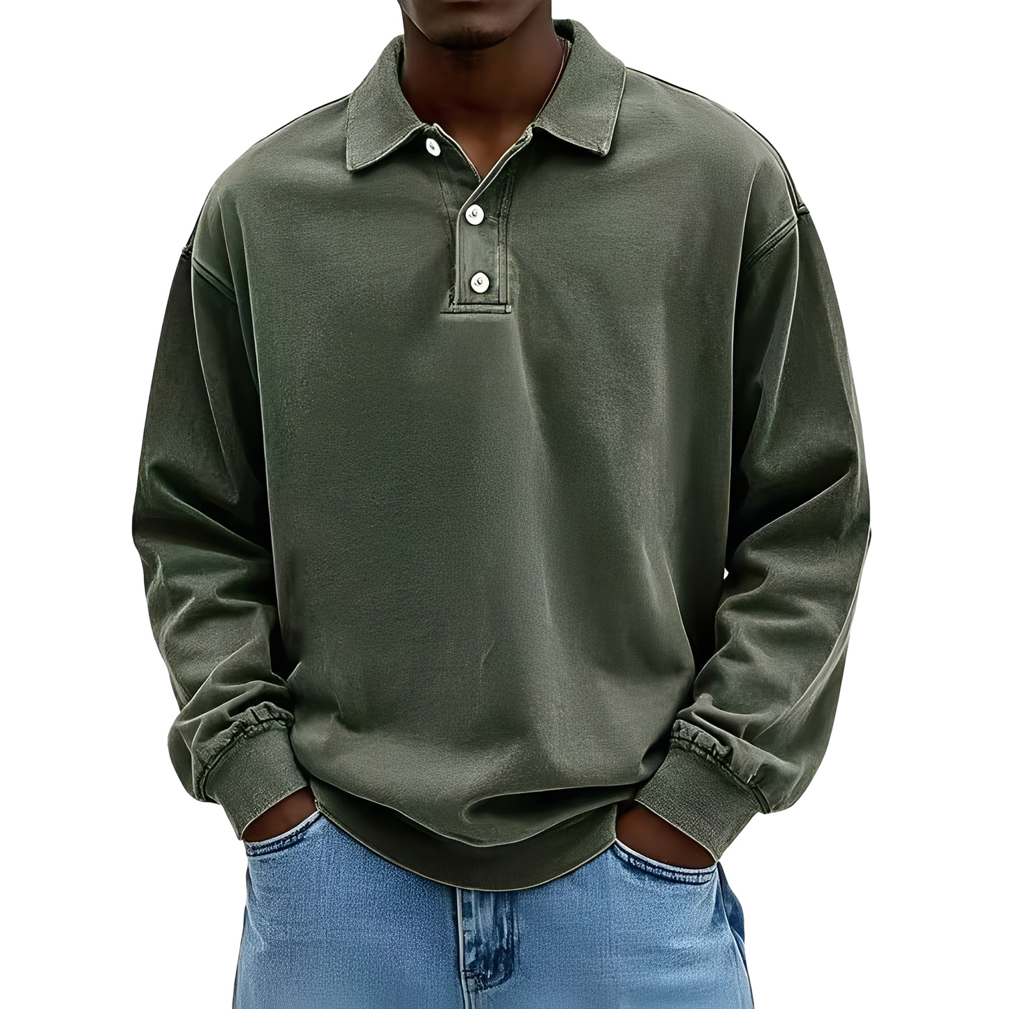 Chris - Tricou clasic, gros și cu mânecă lungă pentru bărbați