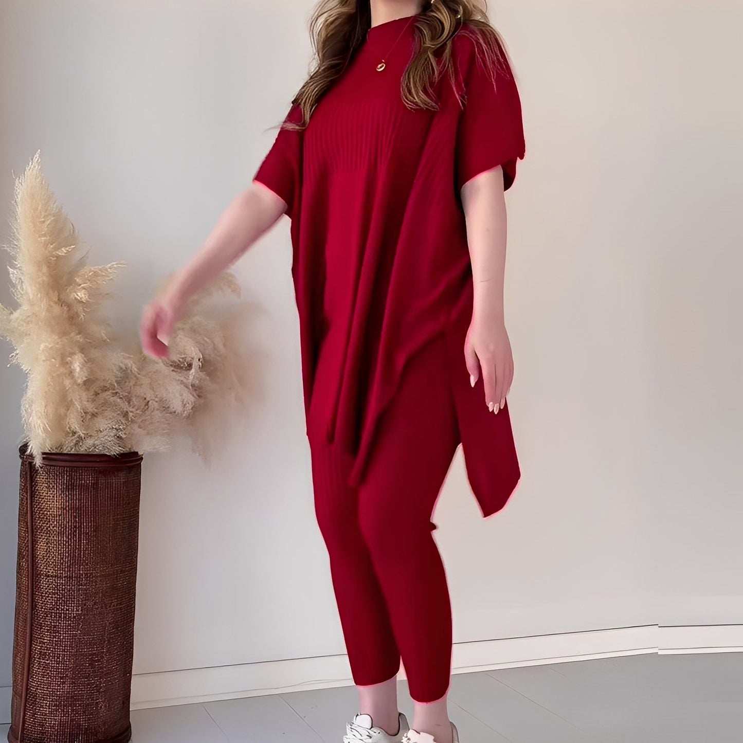 Roxanna - Set confortabil din tricot, din două piese, pentru femei