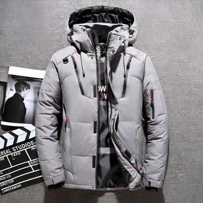 Damian - Stylová bunda s kapucí a několika kapsami pro muže
