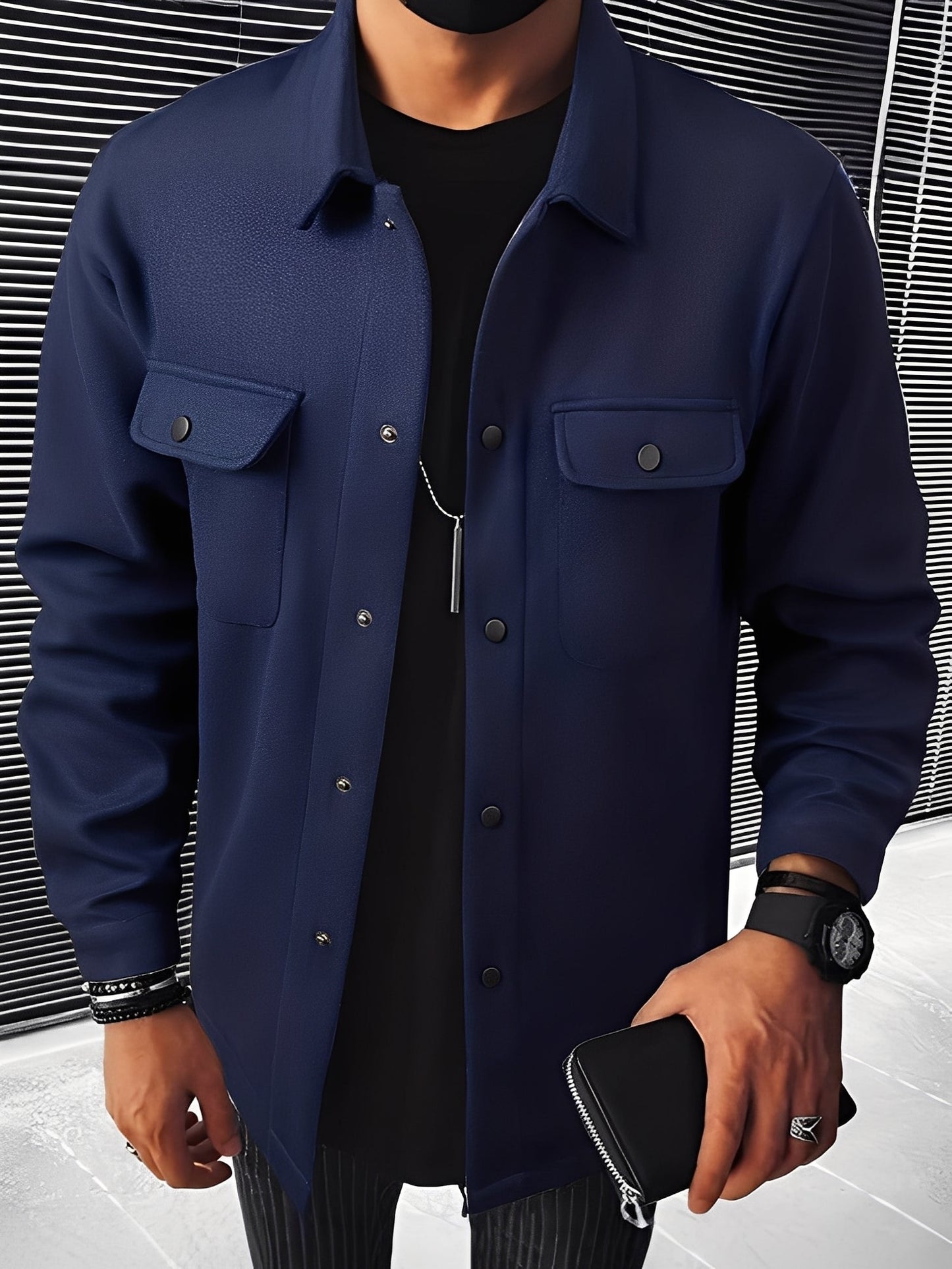 Clinton - Sacou modern pentru bărbați cu revere și buzunare