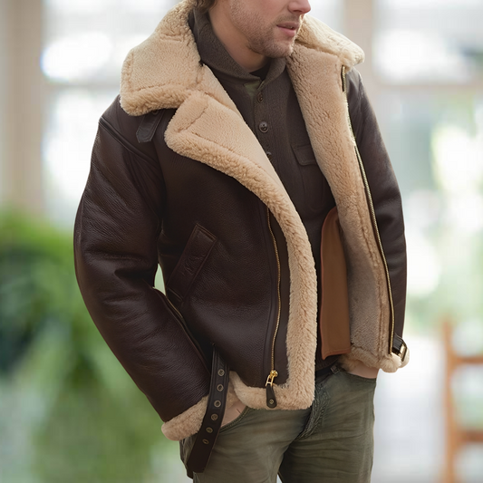 Leandro – Geacă de piele pentru bărbați în stil biker