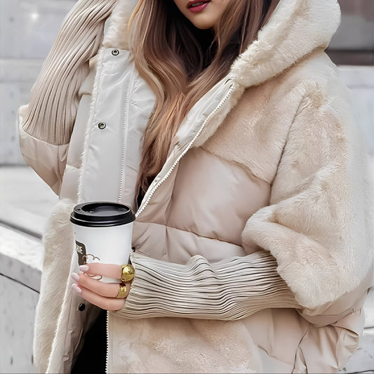 Alayna - Elegantní, stylová bunda s umělou kožešinou pro ženy