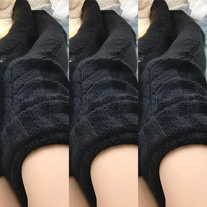 Hailee - Șosete tricotate, călduroase, lungi pentru femei