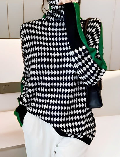 Bryony - Pulover elegant tricotat cu guler înalt pentru femei