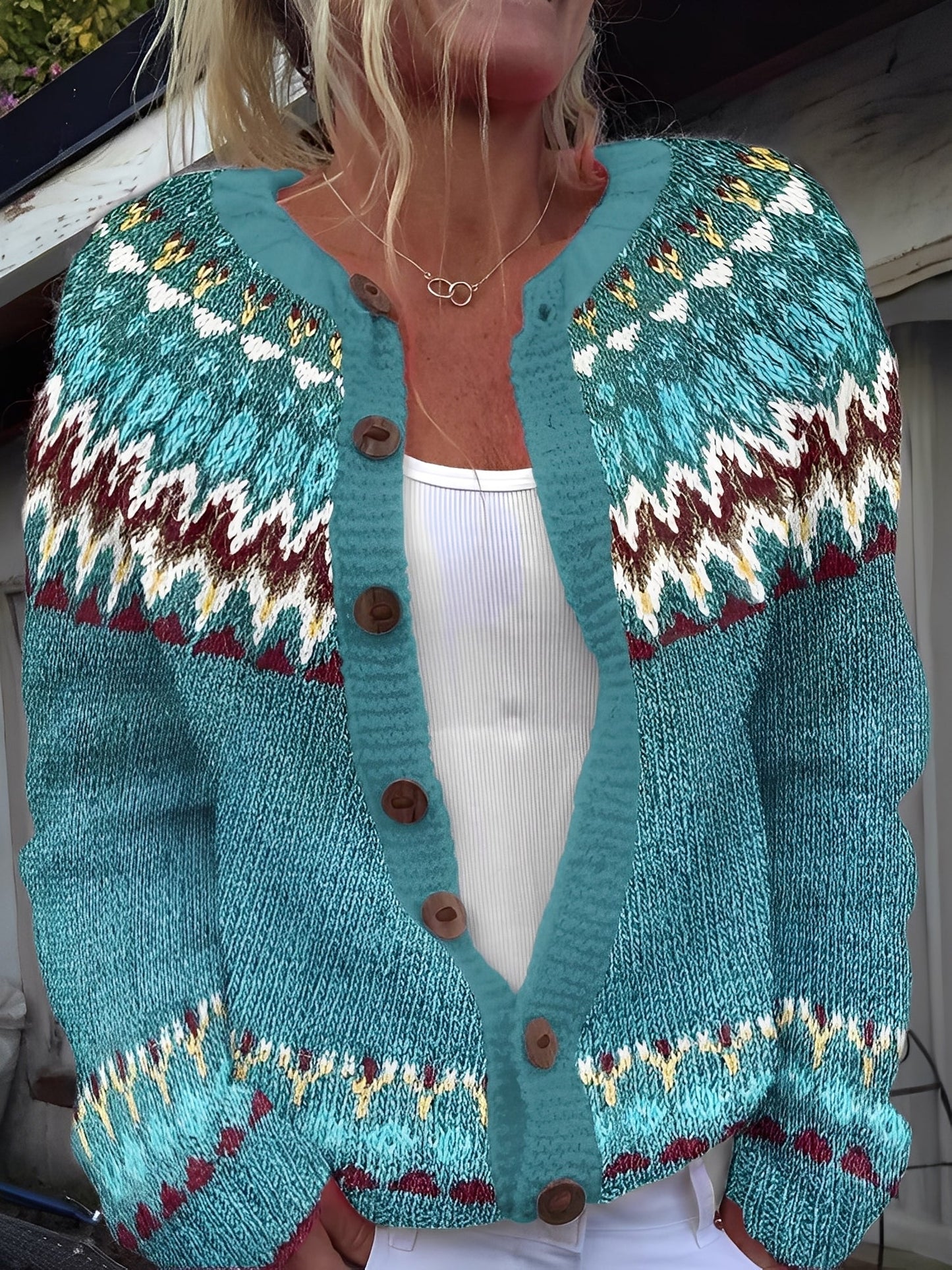 Therese - Cardigan feminin stilat cu nasturi