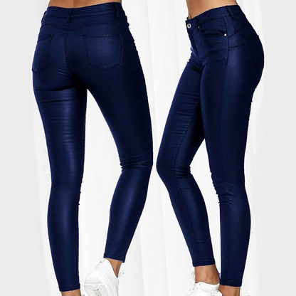 Dina – Pantalon din piele stretch