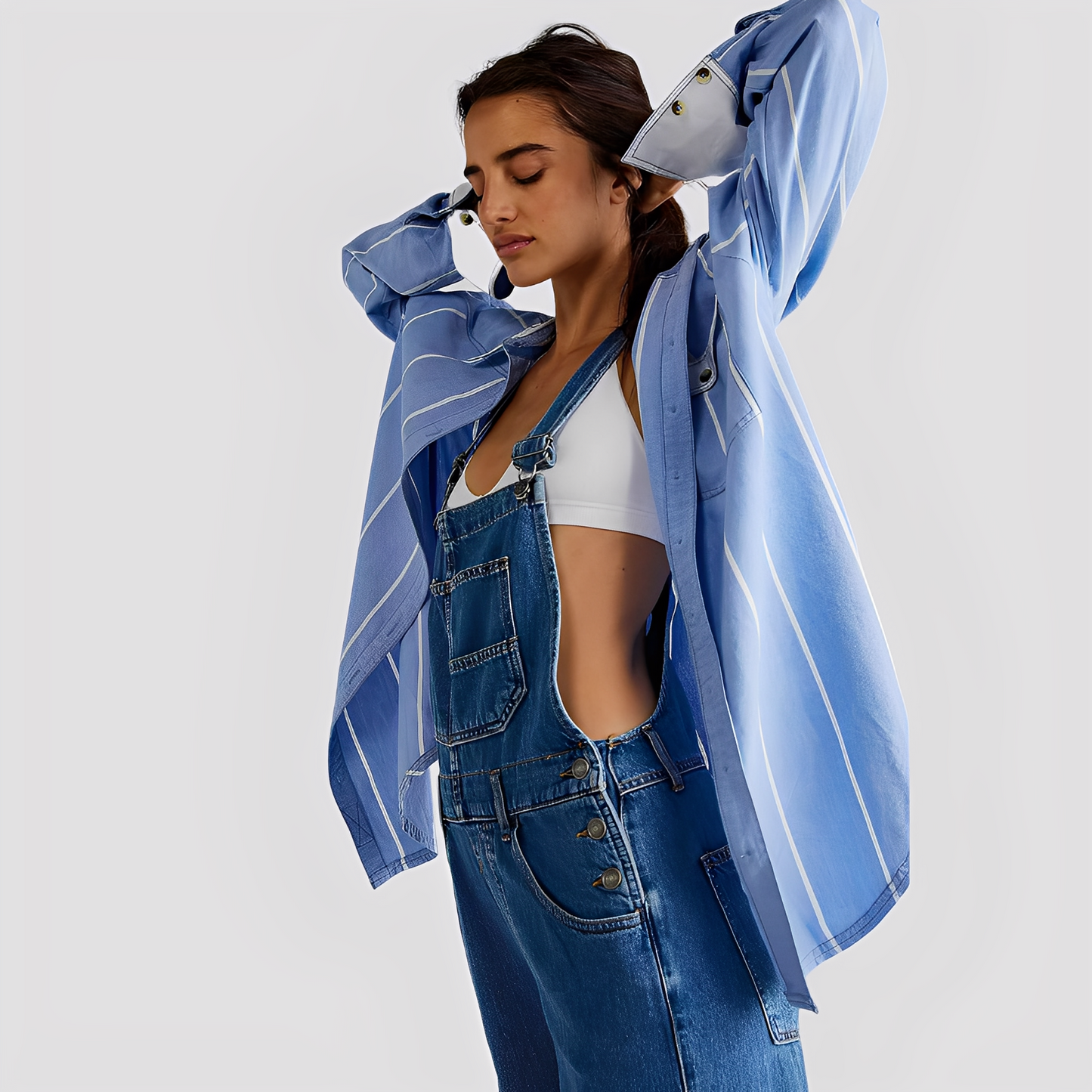 Mildred - Salopetă clasică și comodă din denim pentru femei