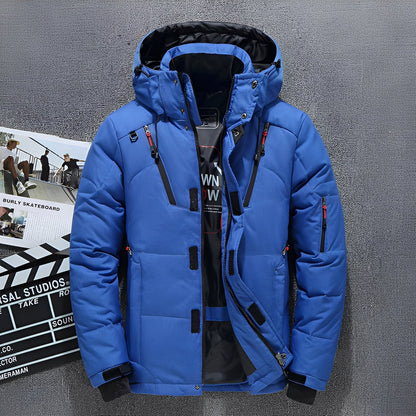 Damian - Stylová bunda s kapucí a několika kapsami pro muže