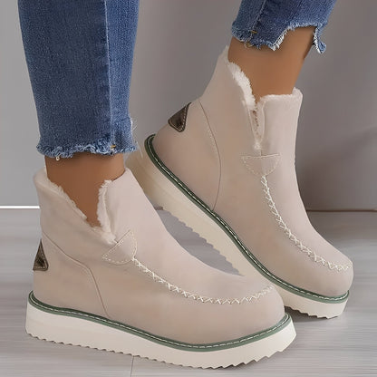 Ashlee - Ghete călduroase de iarnă cu toc ascuns pentru femei