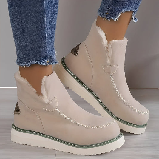 Ashlee - Ghete călduroase de iarnă cu toc ascuns pentru femei