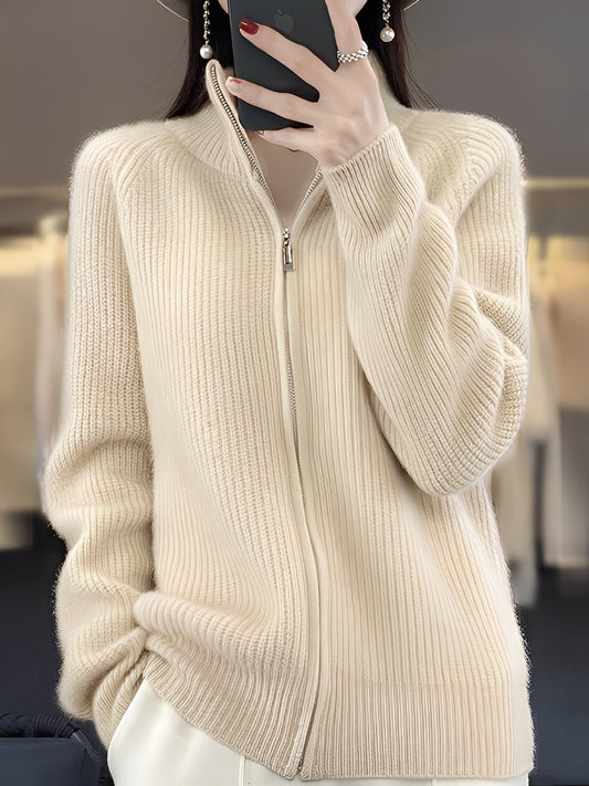 Brylee - Jacheta elegantă de lână cu fermoar pentru femei