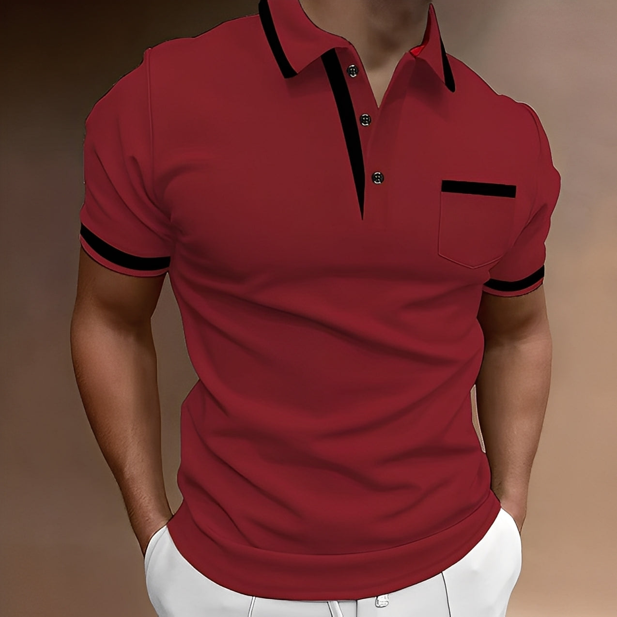 Alijah - Tricou polo sofisticat și mărginit pentru domni