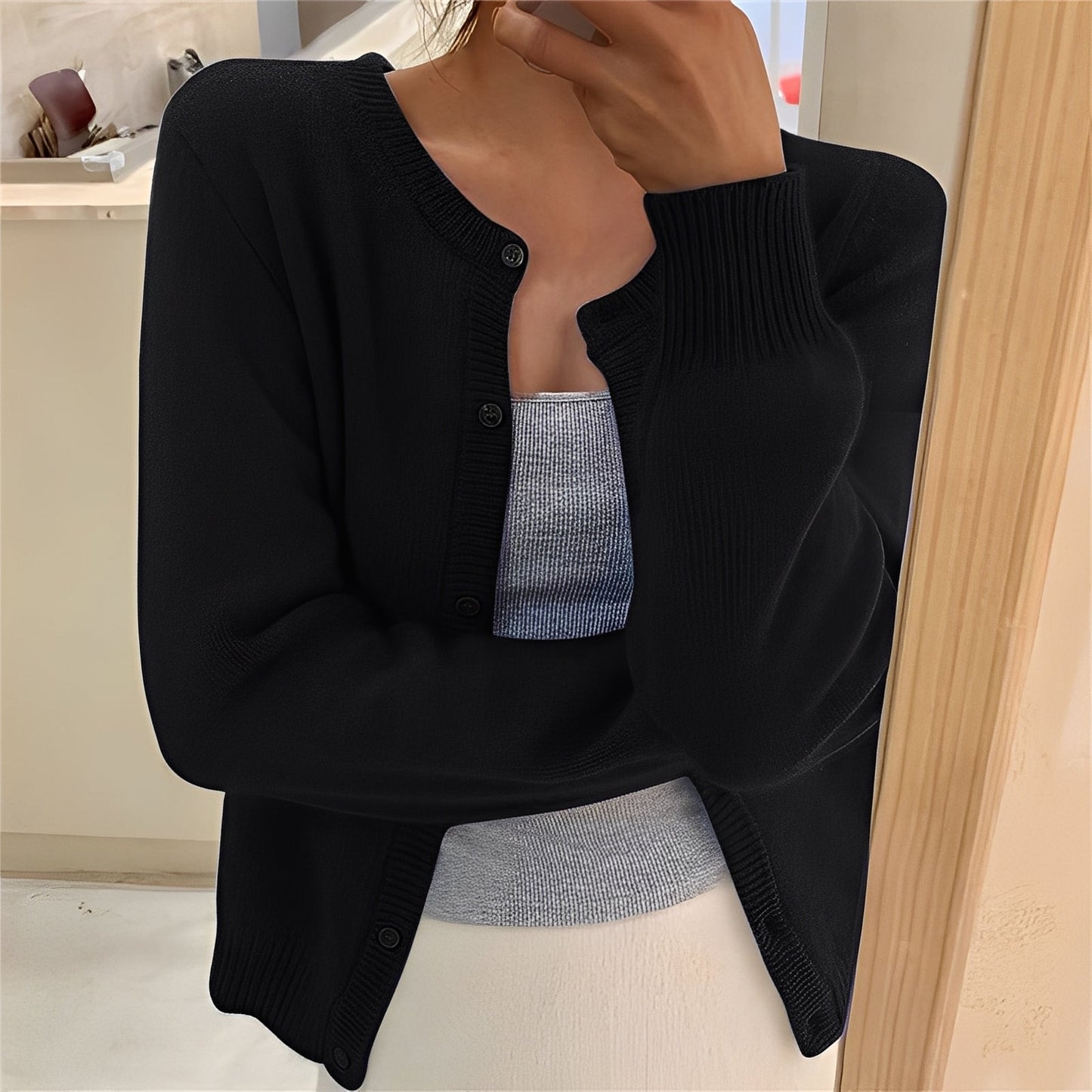 Jaqueline - Cardigan tricotat elegant și simplu pentru femei