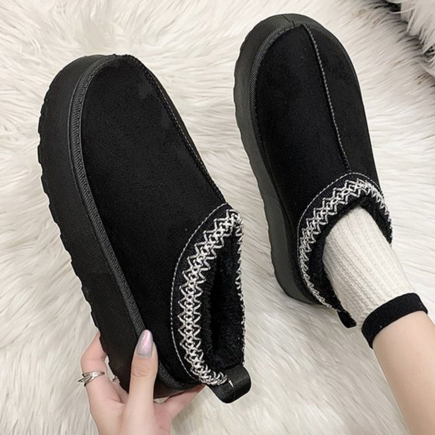 Audrey – Cizme zăpadă modă stil muffin