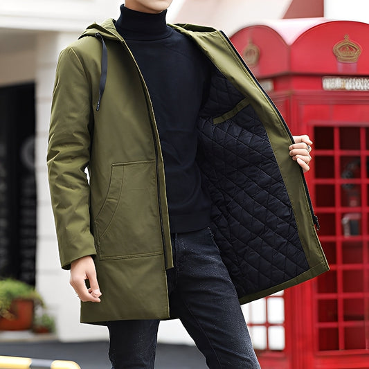 Lucas - Geacă groasă, rezistentă la apă, cu glugă pentru bărbați