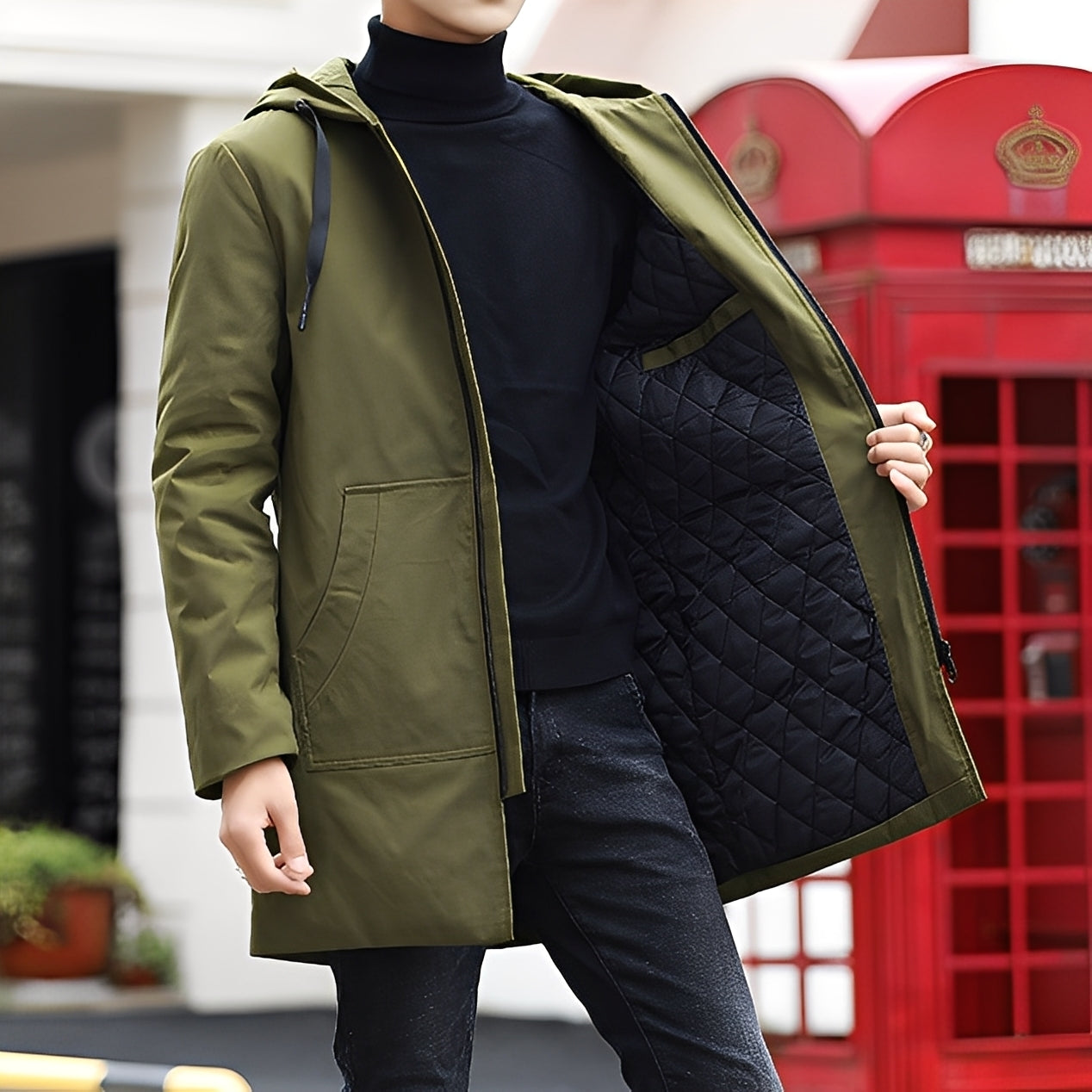 Derren - Jachetă casual pentru bărbați cu glugă