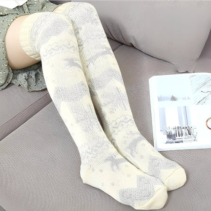 Corinne - Șosete de lână elegante de Crăciun pentru femei