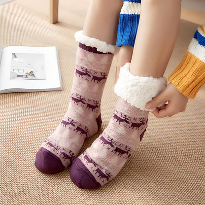 Clarice - Șosete de Crăciun elegante, lungime medie, pentru femei