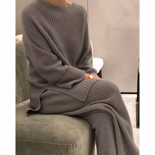 Samantha – Set casual din tricot pulover & pantaloni