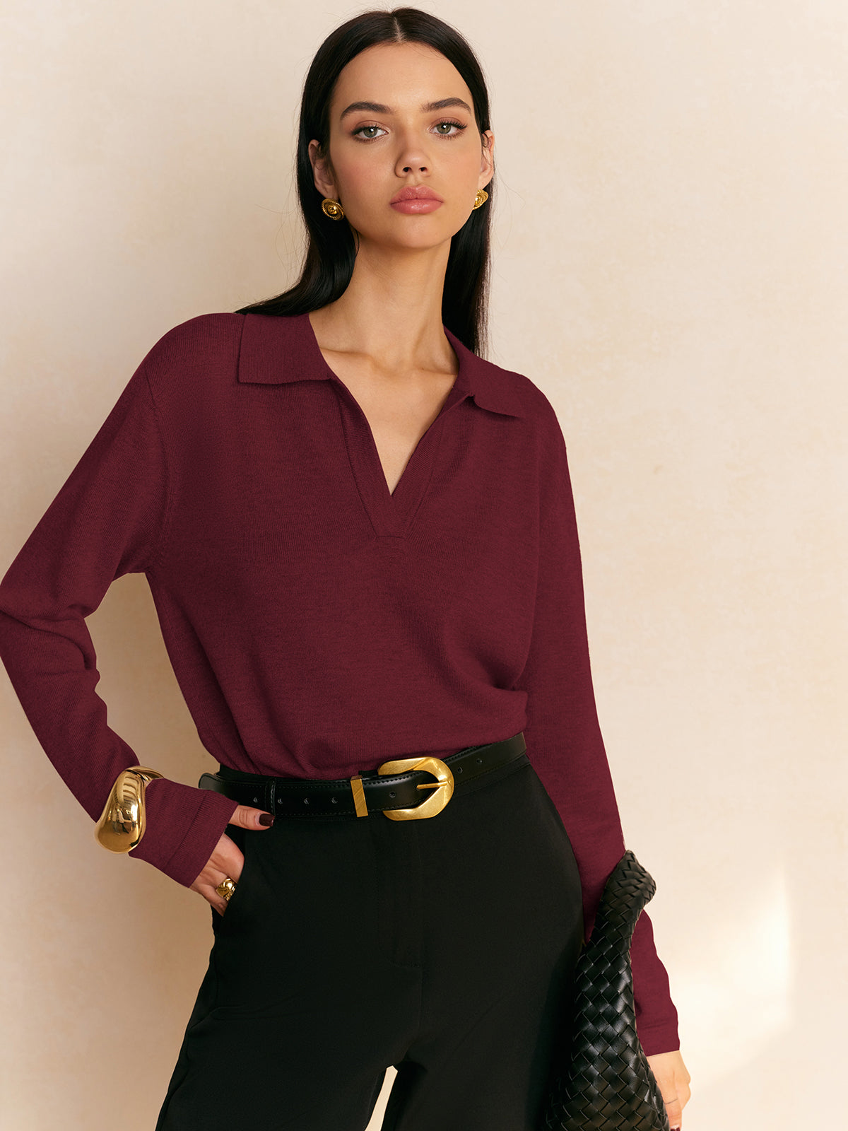 Fiona – Pulover cu guler relaxat