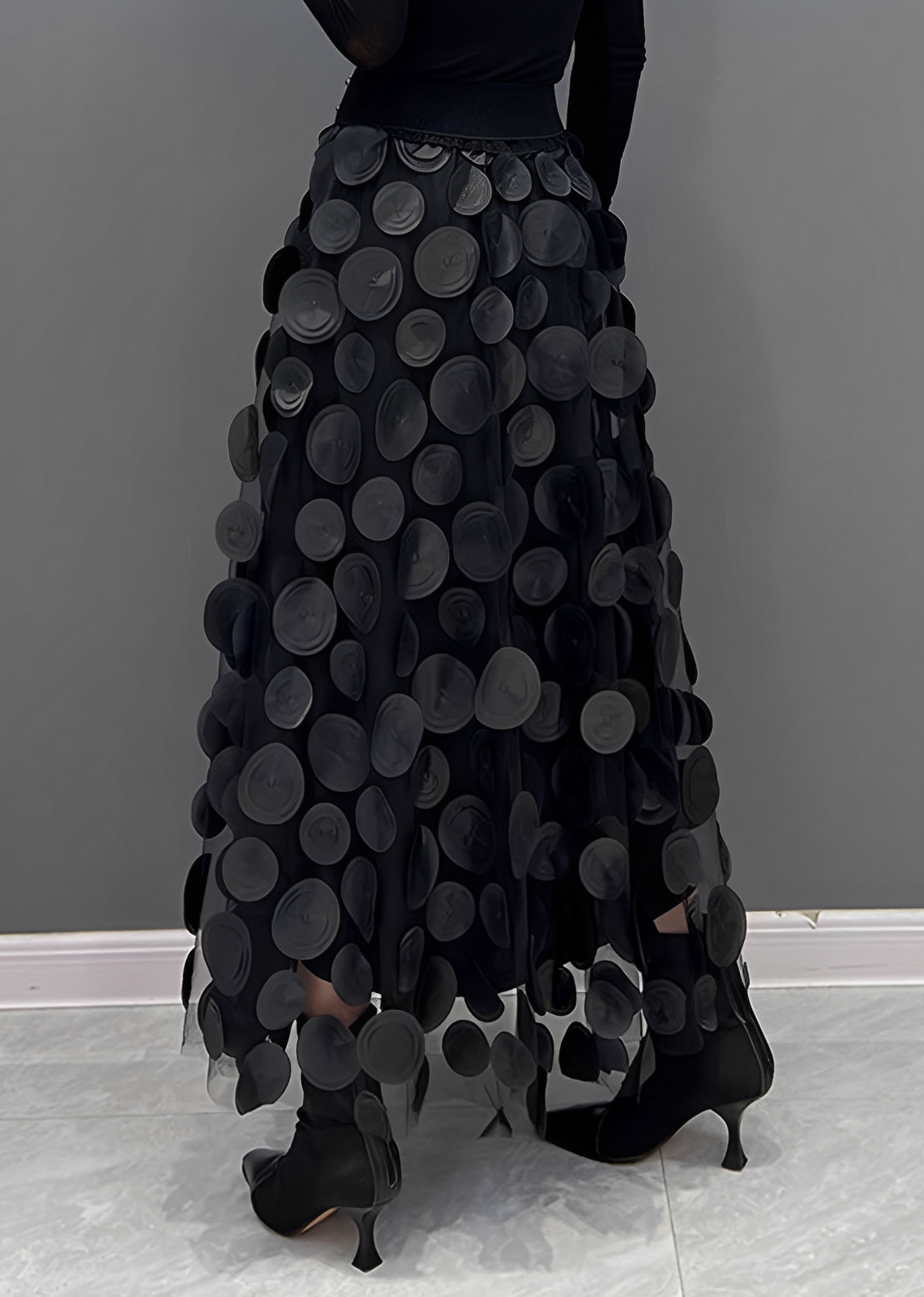 Peaches – Fustă midi cu buline în stil retro