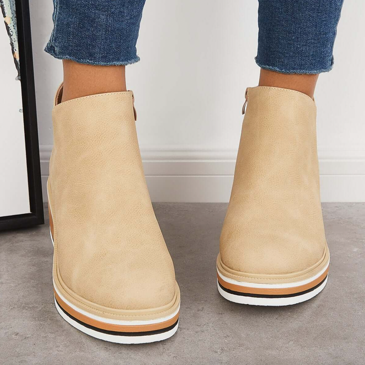 Mari Stella – Cizme elegante din piele cu cusături decorative