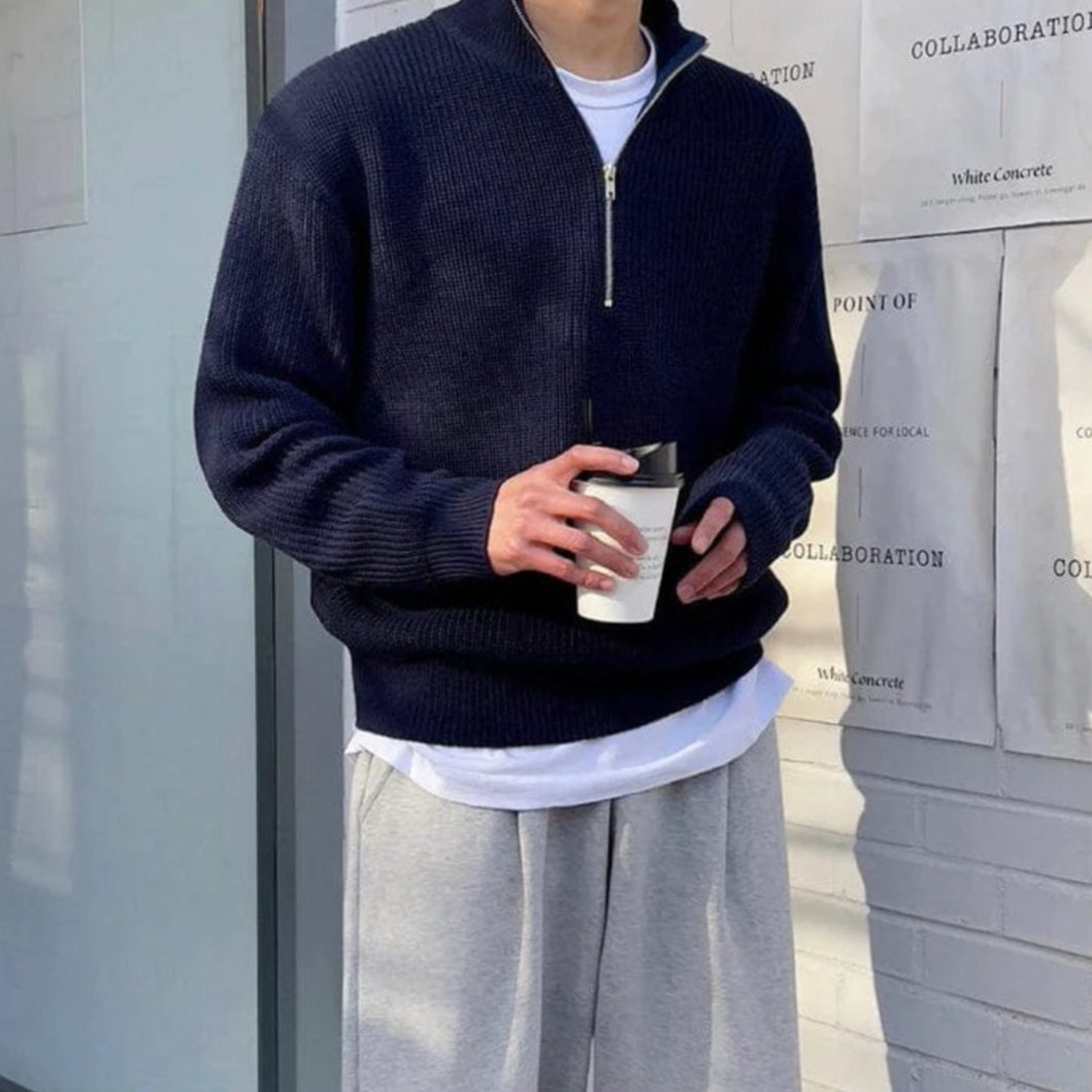 Carlo – Pulover cu fermoar pe jumătate