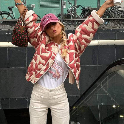 Elena – Geacă Imbottita Floreală