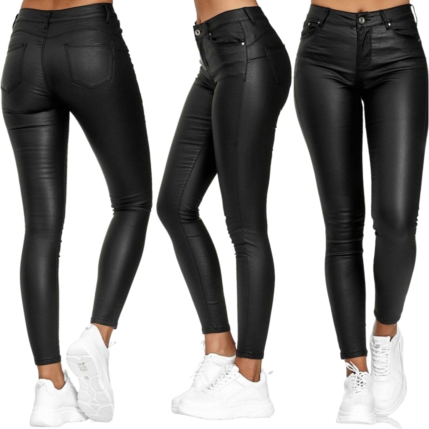 Dina – Pantalon din piele stretch