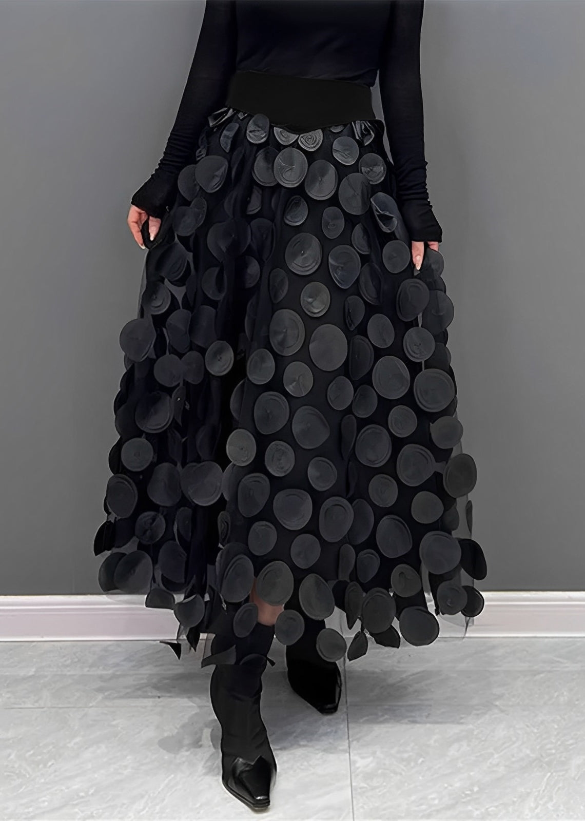 Peaches – Fustă midi cu buline în stil retro