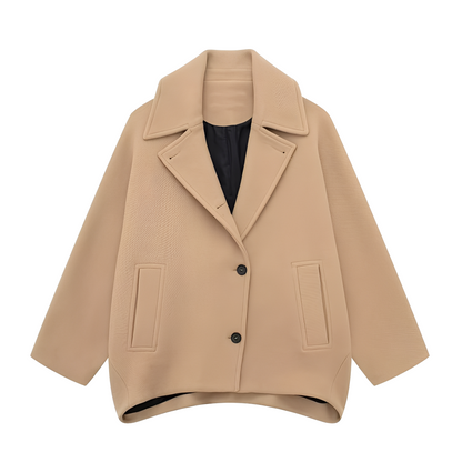 Rosalee - Luxusní krátký vlněný dámský kabát