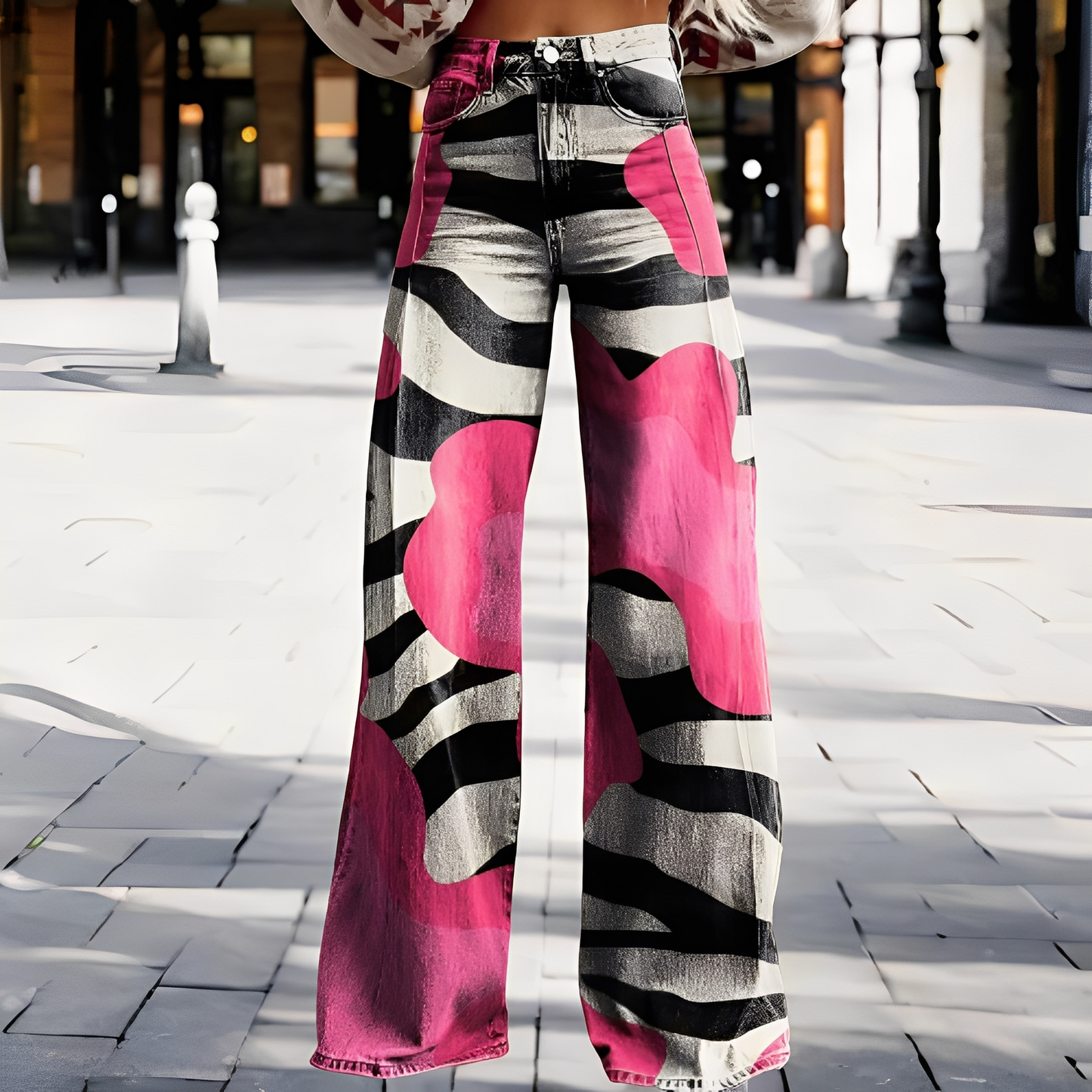 Briley - Pantaloni eleganți și chic cu crac larg pentru femei