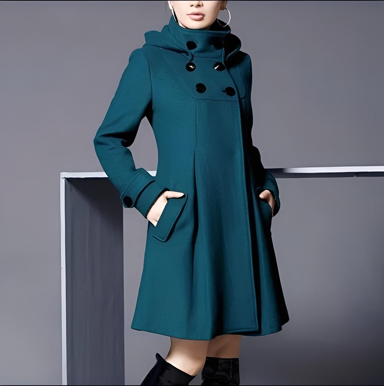 Maree - Jachetă cu glugă confortabilă și buzunare laterale pentru femei