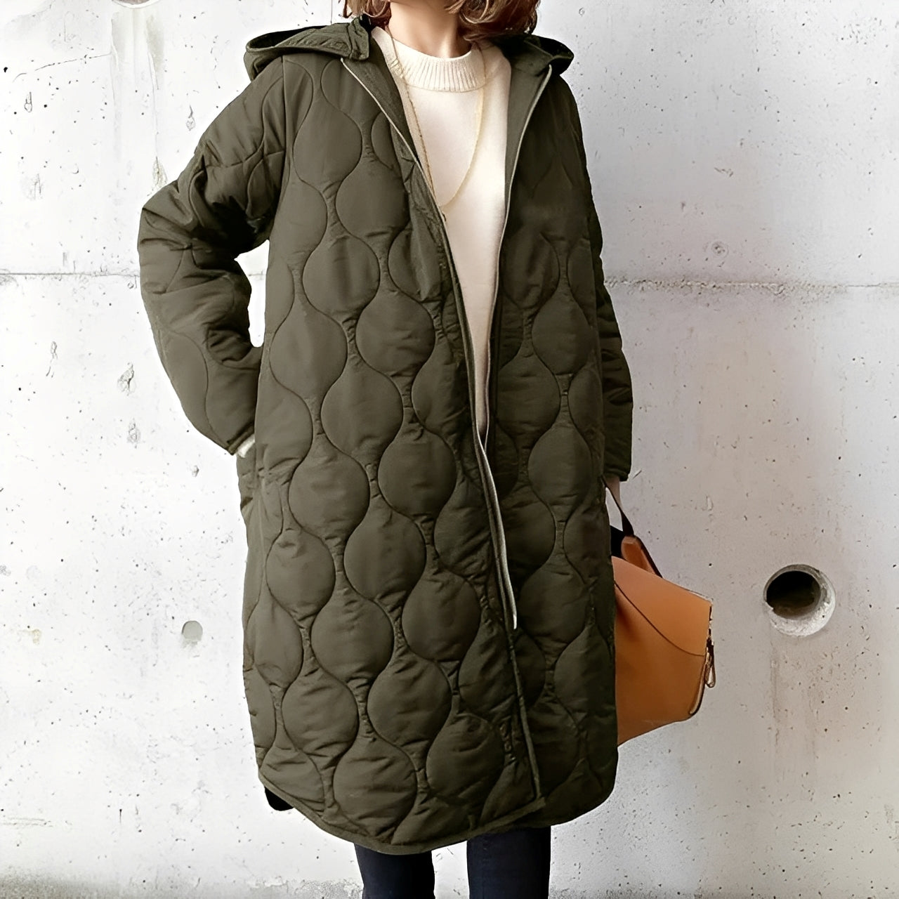 Priscilla – Parka lejer cu glugă și model